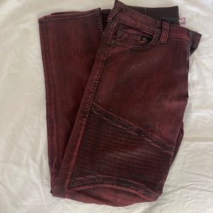 True religion section moto jean in red size 34